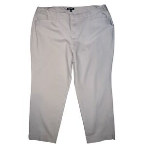 Womans plus size tan dress crop pants sz 18